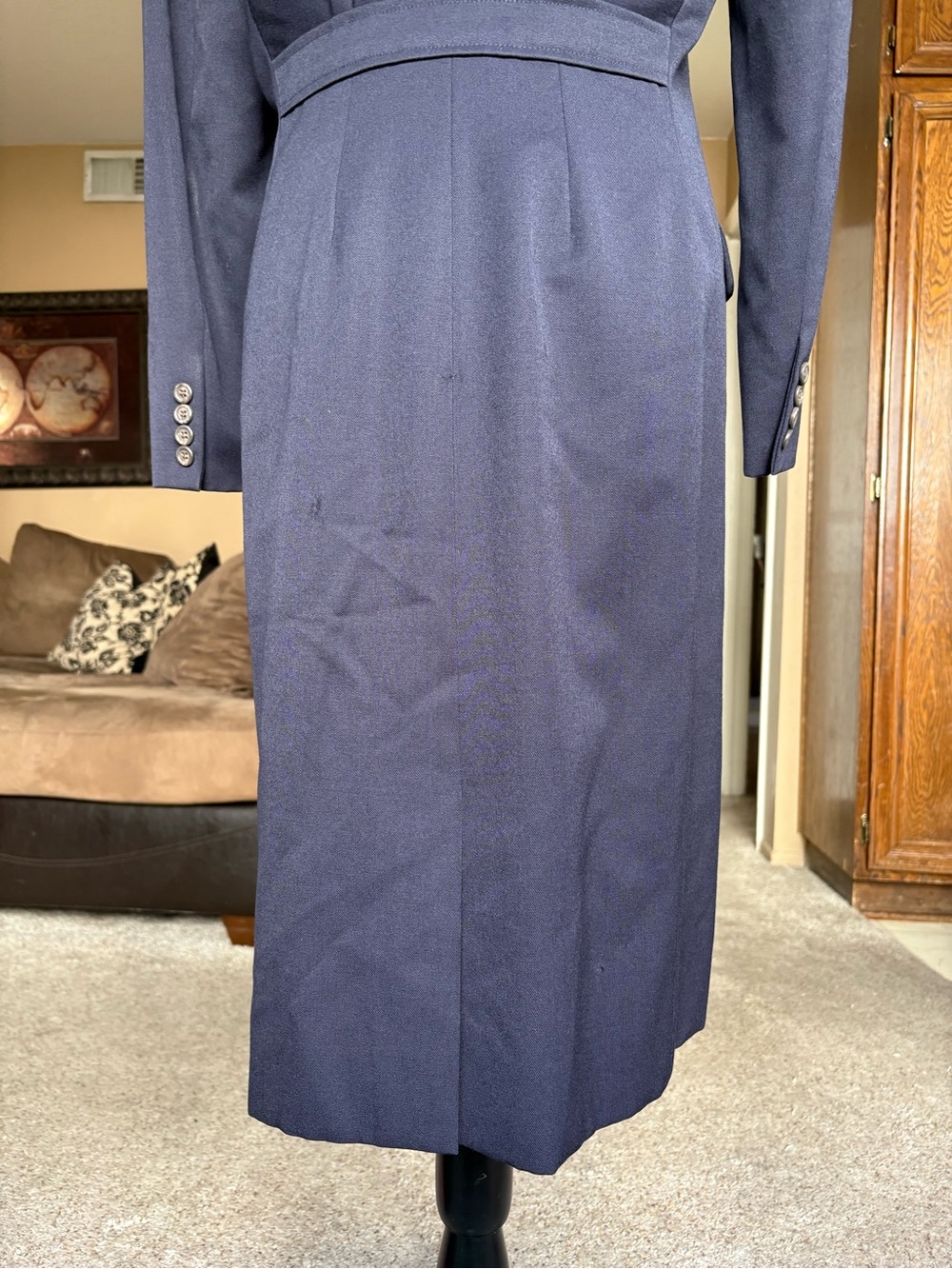 Vintage Ralph Lauren Double-Breasted Navy Blazer Dress - Picture 7 of 16